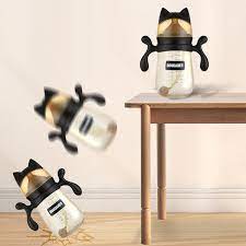 DOUDANER Wide Neck PPSU Baby Feeder Bottle – Anti-Colic, Self-Feeding Design with Cat Cap & Handles (300ml / 10oz