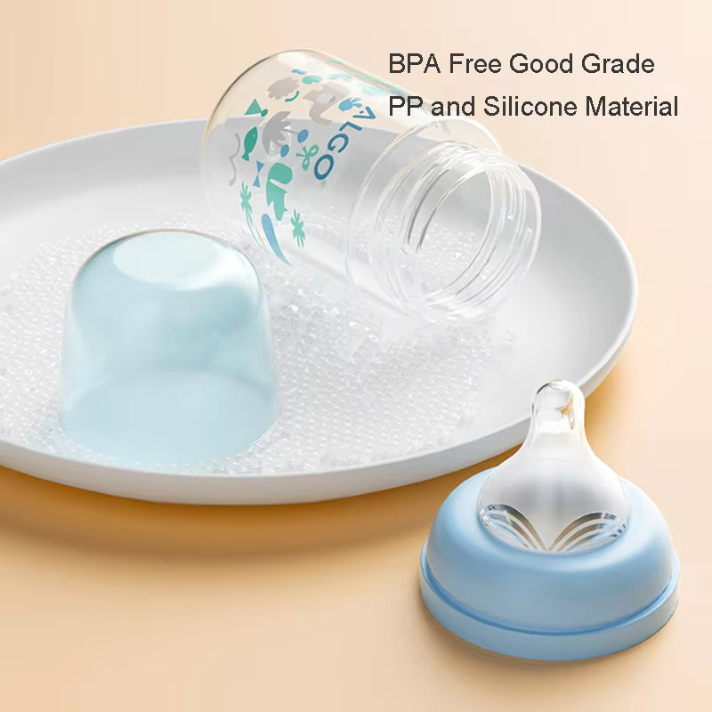 ALGO Newborn Baby Feeding Gift Set – 4 Pcs | BPA-Free Feeding Bottles, Pacifier & Clip, Newborn Baby Gift Set