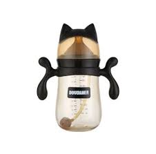 DOUDANER Wide Neck PPSU Baby Feeder Bottle – Anti-Colic, Self-Feeding Design with Cat Cap & Handles (300ml / 10oz