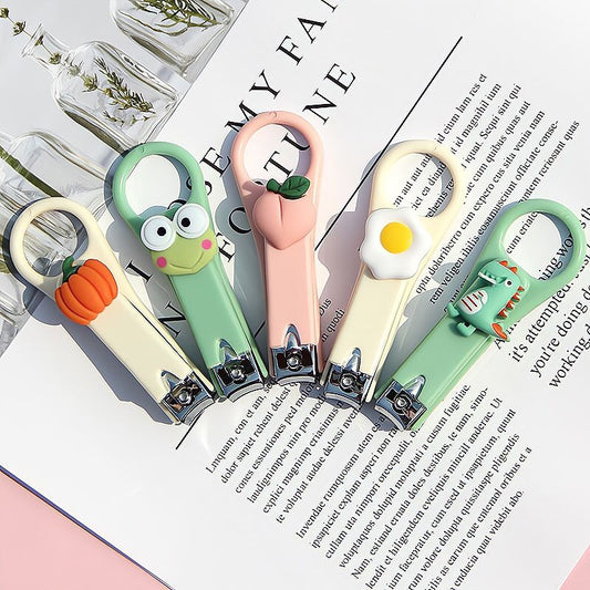 HERCULES BEAR Cartoon Baby Nail Clippers for newborns, infants, and toddlers – safe stainless steel baby nail trimmer