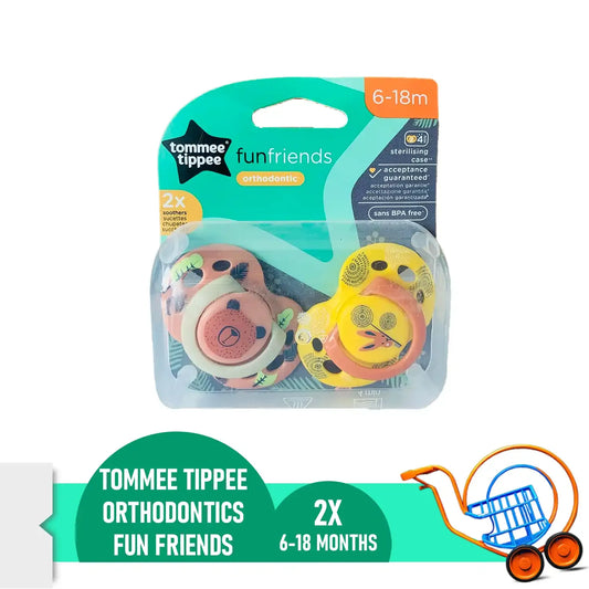 Tommee Tippee Orthodontic Steriliser Soothers – Pacifier for 6–18 Months (Set of 2)